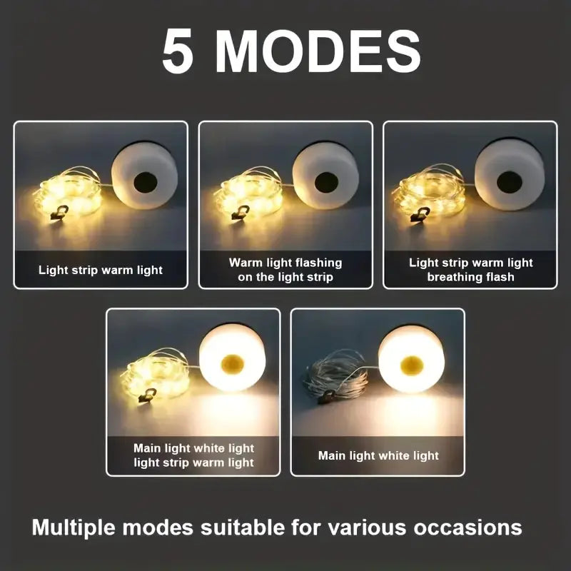 LED Camping Tent Light with USB Charging